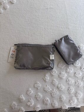 Lug tackle 2 piece travel bag clear gray